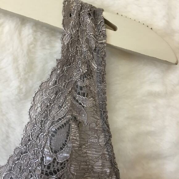 David's Bridal Short Tank Metallic Lace Dress - Picture 7 of 16